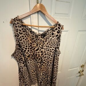 Lane Bryant Leopard Print Sleeveless Top
